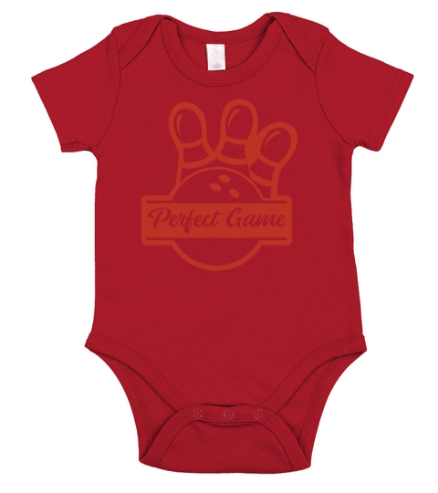 Perfect Game Cut Out Quote Red Short Sleeve Baby One-Piece