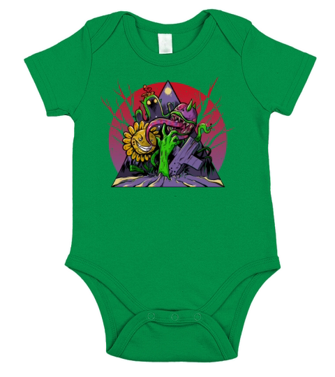 Plants and zombies plant against zombie Short Sleeve Baby One-Piece