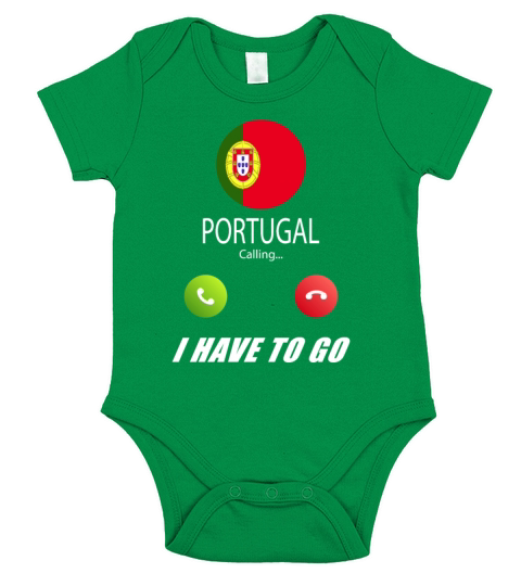 Portugal is calling Is calling Flag Saying Short Sleeve Baby One-Piece
