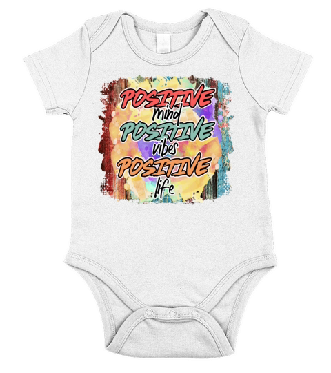 Positive Mind Vibes Life Inspirational Quote Gift Short Sleeve Baby One-Piece