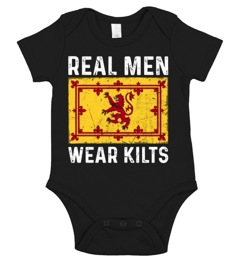 Real Men Wear Kilts For A Kilt Guy Short Sleeve Baby One-Piece