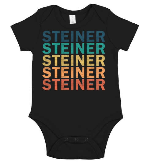 Steiner Name T Shirt - Steiner Vintage Retro Name Short Sleeve Baby One-Piece