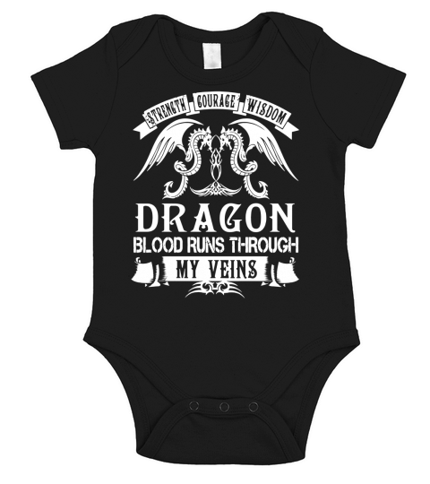 Strength Courage Wisdom CORNETT Blood Runs Through My Veins Name Shirts Short Sleeve Baby One-Piece