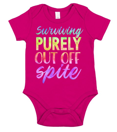Surviving Purely Out Of Spite Tie dye Short Sleeve Baby One-Piece