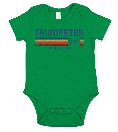 Trumpet Player Retro Vintage Short Sleeve Baby One-Piece