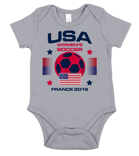 USA women Soccer Team 2019 France World Championship Cup shirt Short Sleeve Baby One-Piece