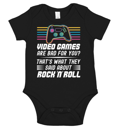 Video Games Are Bad For You - Classic Video Games Short Sleeve Baby One-Piece