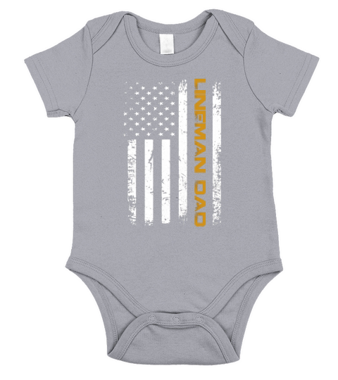 Vintage USA Lineman Dad American Flag Father’s Day shirt - Baby Onesie Short Sleeve Baby One-Piece