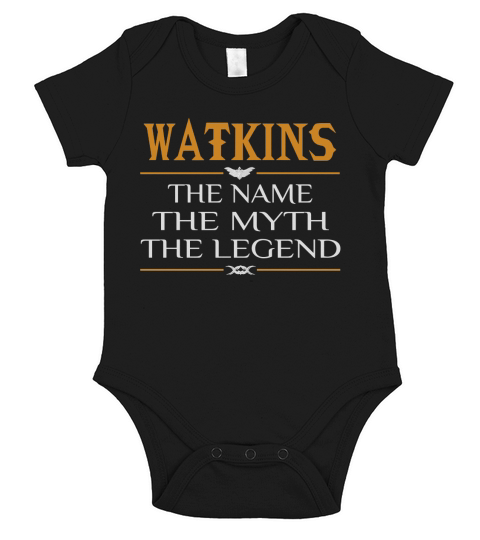 Watkins Legend Name Watkins  TeeForWatkins Short Sleeve Baby One-Piece