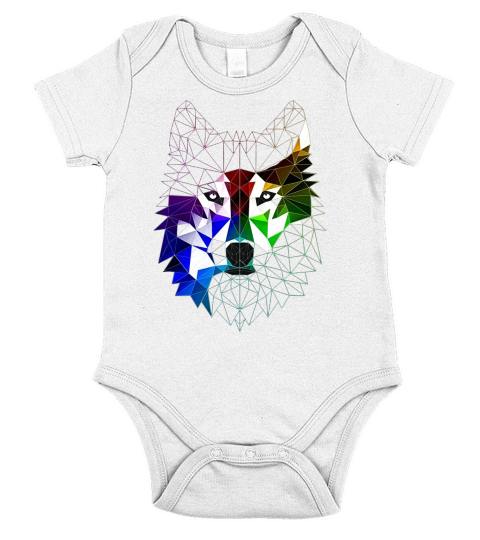 Wolf Short Sleeve Baby One-Piece