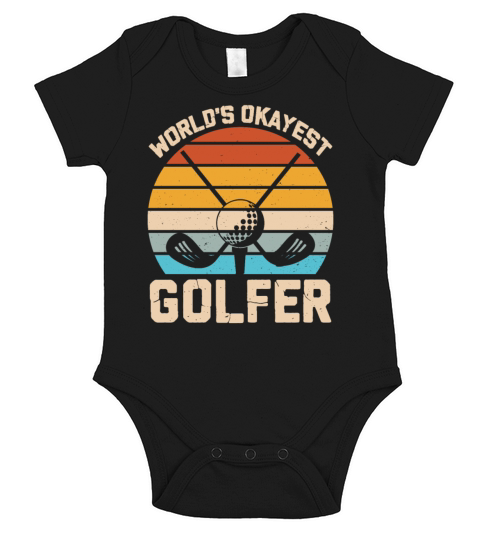 Worlds Okayest Golfer - Golf Player Short Sleeve Baby One-Piece