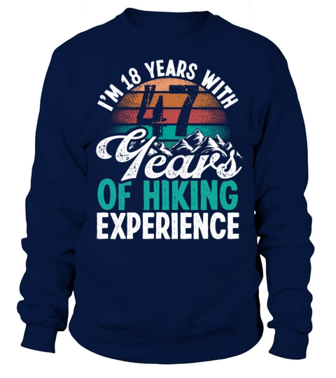 65 Years Old Hiking Mountains Vintage 65 Birthday Sweatshirt Unisex