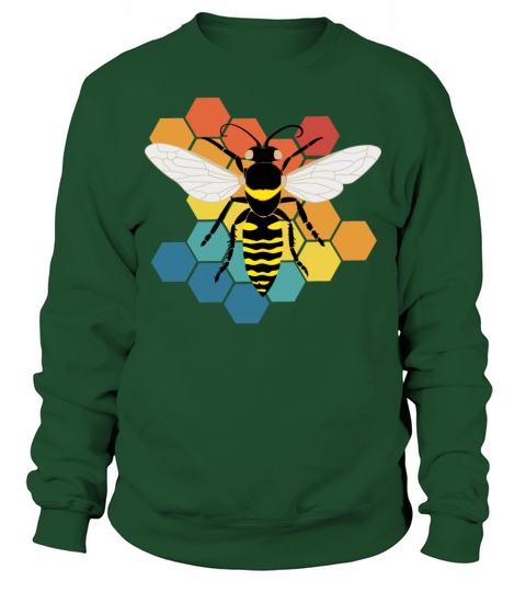 Bee Honeybee Honeycomb Beekeeper Retro Vintage Sweatshirt Unisex