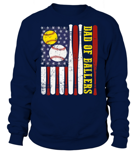 Dad of Ballers T Shirt Funny Baseball Softball Gift from Son T-Shirt Sweatshirt Unisex