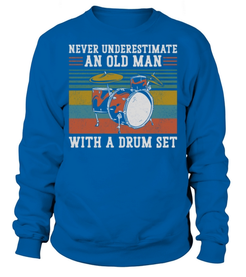 Drummer Drum Set Vintage Retro Sweatshirt Unisex