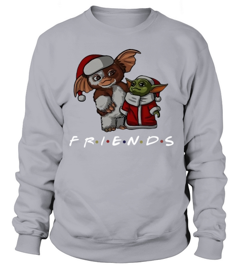 Friends Christmas Baby Yoda and Baby Gizmo Santa sweater Sweatshirt Unisex