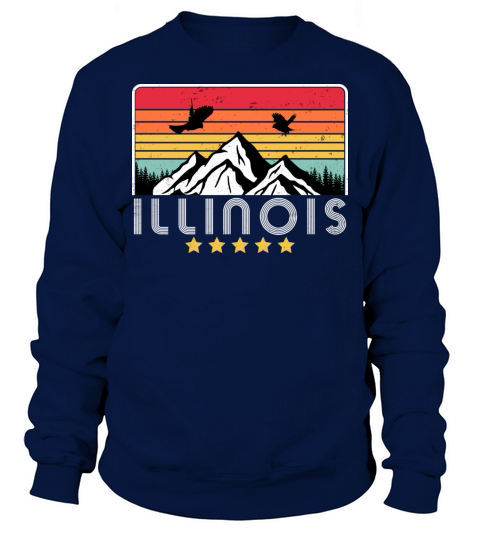 Illinois Retro Vintage IL USA Sweatshirt Unisex
