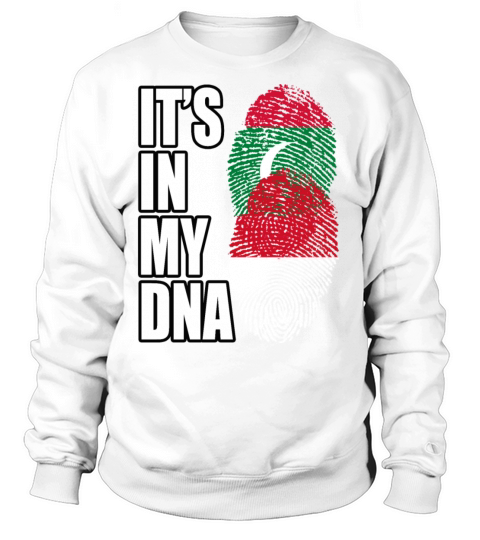 Maldivian And Indonesian Mix Heritage DNA Flag Sweatshirt Unisex