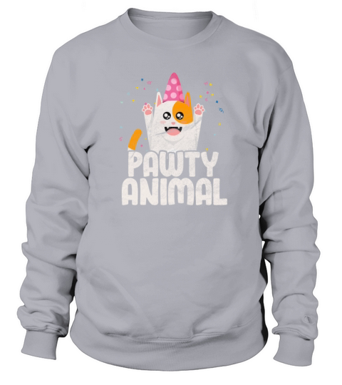 Pawty Animal Cat Vintage Sweatshirt Unisex