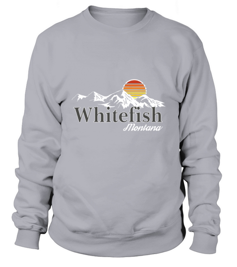 Retro Whitefish Montana Mountain T-shirt Sweatshirt Unisex