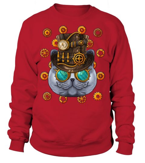 Steampunk British Shorthair Medieval Victorian Ste Sweatshirt Unisex