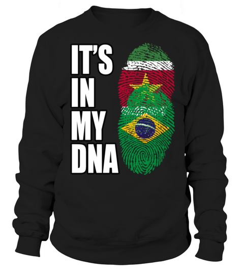 Surinamese And Brazilian Vintage Heritage DNA Flag Sweatshirt Unisex