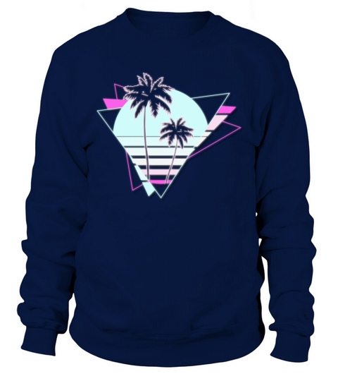 Synthwave Inspired Retro 80s Vaporwave Palm Tree Sweatshirt Unisex