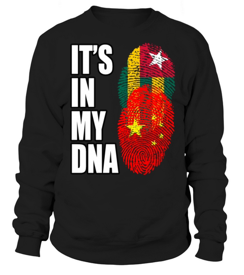 Togolese And Chinese Mix Heritage DNA Flag Sweatshirt Unisex
