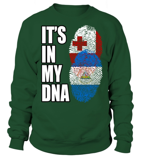 Tongan And Nicaraguan Mix Heritage DNA Flag Sweatshirt Unisex