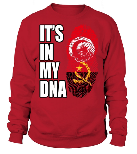 Tunisian And Angolan Mix Heritage DNA Flag Sweatshirt Unisex