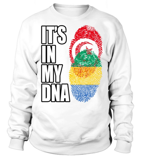 Tunisian And Gabonese Mix Heritage DNA Flag Sweatshirt Unisex