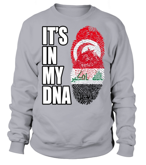 Tunisian And Iraqi Mix Heritage DNA Flag Sweatshirt Unisex
