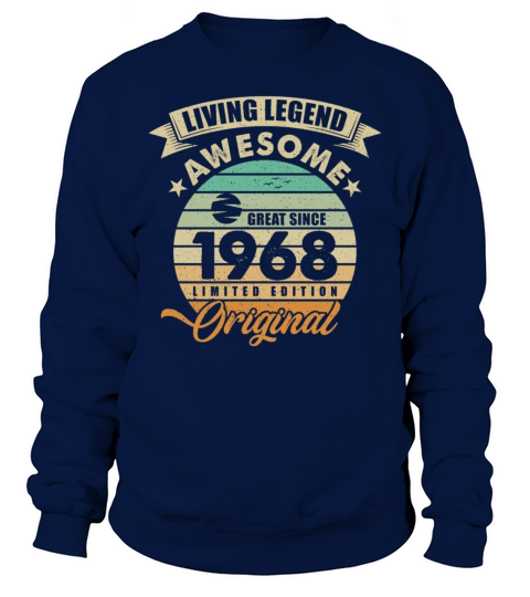 Vintaga 1968 Birthday Sweatshirt Unisex