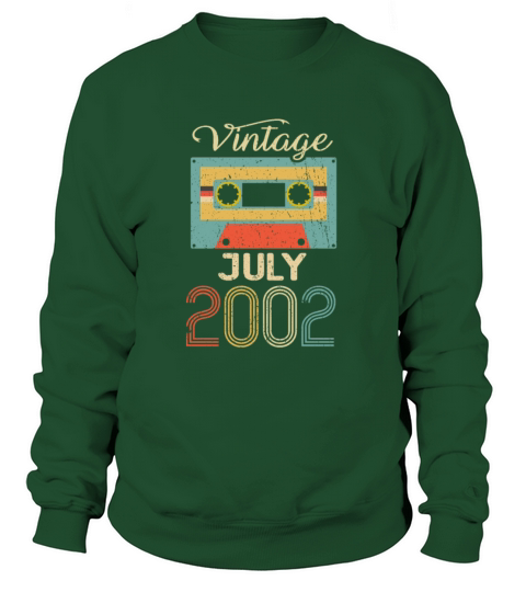 Vintage July 2002 20th Birthday 20 Year Gift Sweatshirt Unisex