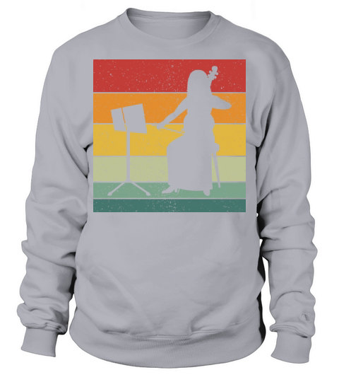 Vintage Retro Double Bass Vintage Music Sweatshirt Unisex