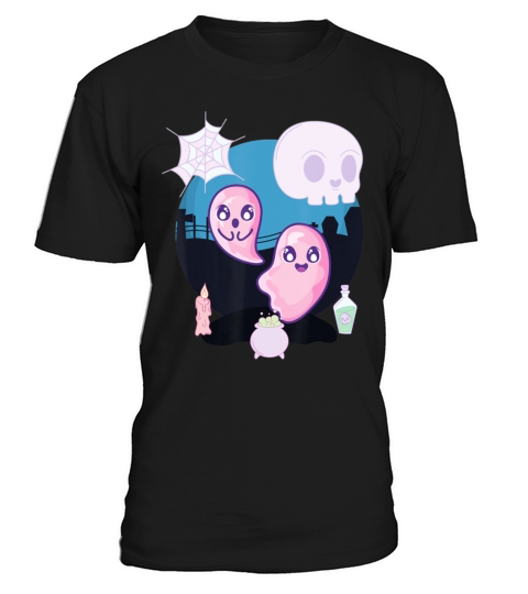 Halloween Cute Kawaii Skull Ghost Spirit Pastel T-Shirt Unisex