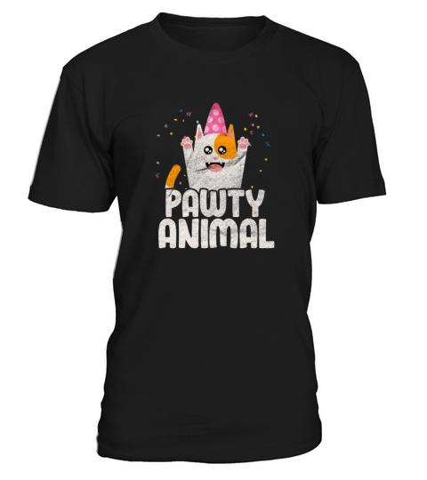 Pawty Animal Cat Vintage T-Shirt Unisex