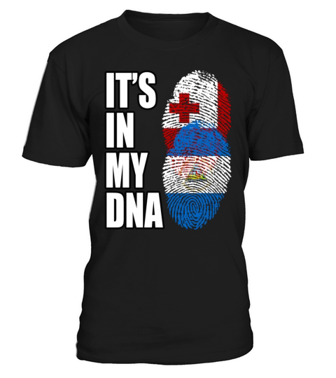 Tongan And Nicaraguan Mix Heritage DNA Flag T-Shirt Unisex