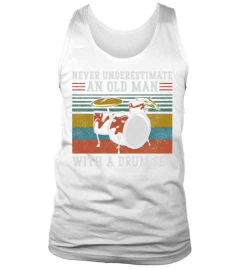Drummer Drum Set Vintage Retro Tank Top Unisex