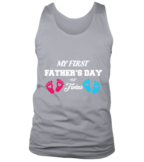 First Fathers Day Shirt , Gift for Father of Twins Tank Top Unisex
