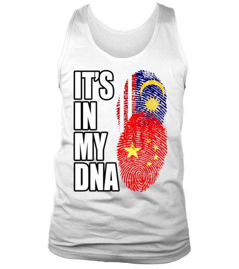 Malaysian And Chinese Mix Heritage DNA Flag Tank Top Unisex