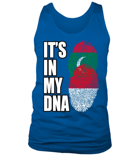 Maldivian And Indonesian Mix Heritage DNA Flag Tank Top Unisex