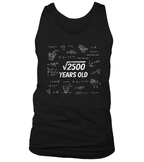 Square Root Of 2500 - 50th Birthday Math Nerd Tank Top Unisex