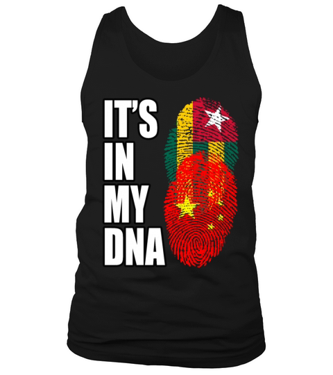 Togolese And Chinese Mix Heritage DNA Flag Tank Top Unisex