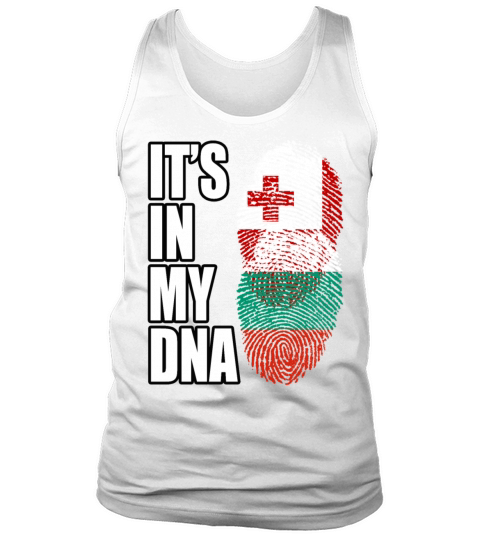Tongan And Bulgarian Mix Heritage DNA Flag Tank Top Unisex