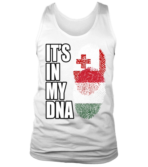 Tongan And Hungarian Mix Heritage DNA Flag Tank Top Unisex