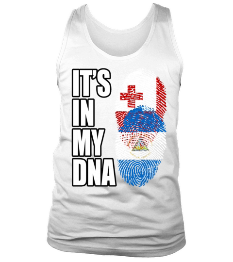 Tongan And Nicaraguan Mix Heritage DNA Flag Tank Top Unisex