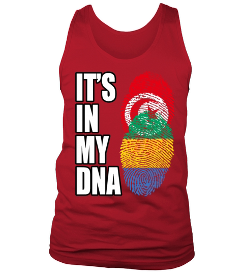 Tunisian And Gabonese Mix Heritage DNA Flag Tank Top Unisex