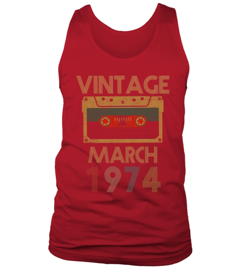 Vintage march 1974 Tank Top Unisex