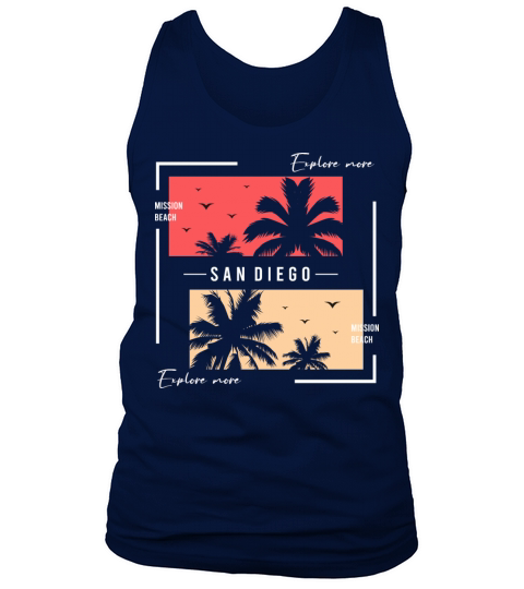 Vintage Mission Beach California Tank Top Unisex